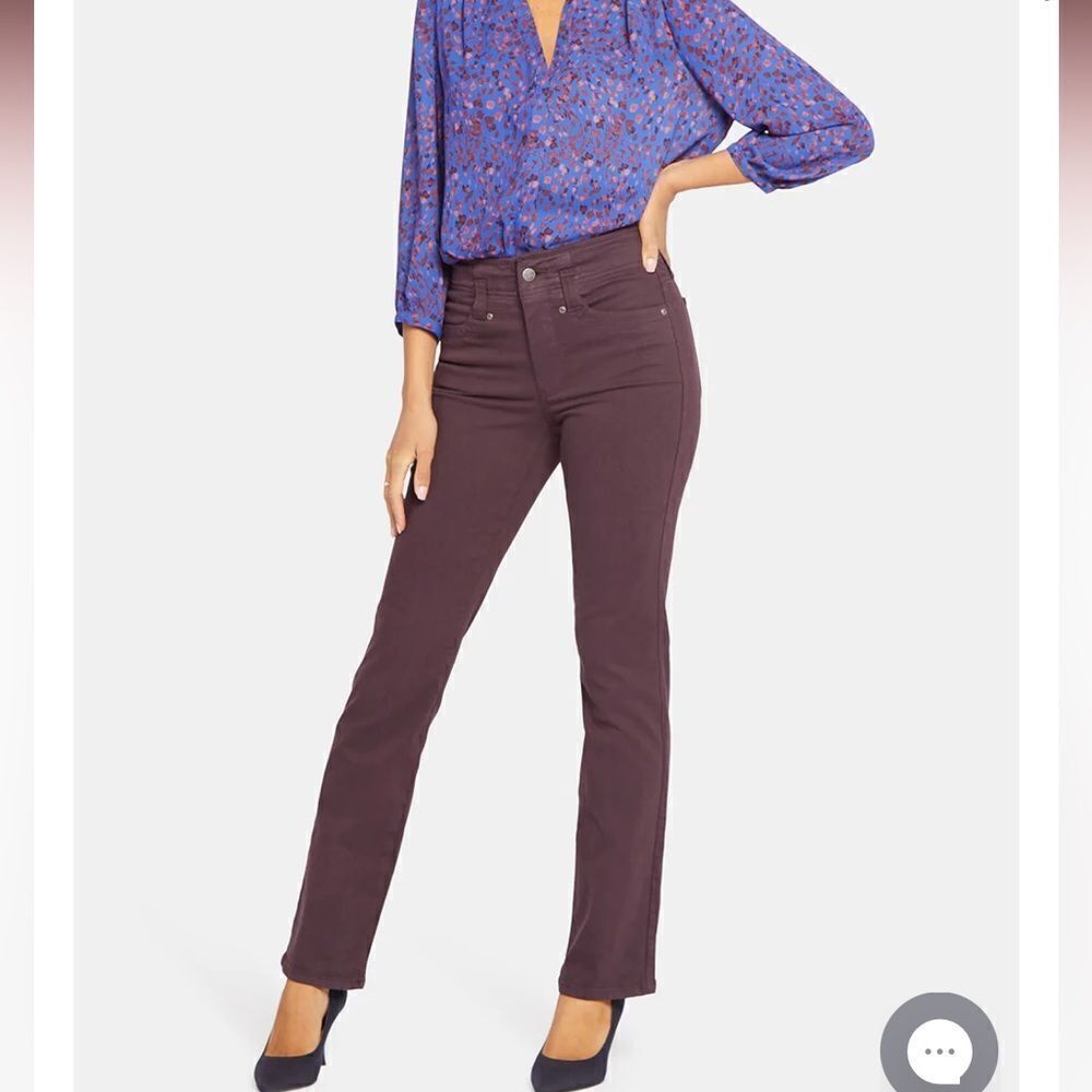 NYDJ - Marilyn Straight Jeans - Maroon